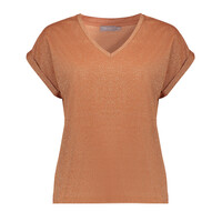 Geisha T-Shirt Lurex V-Neck Ginger