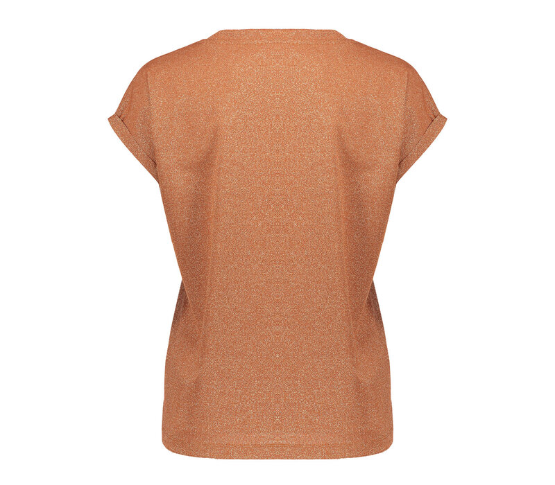 Geisha T-Shirt Lurex V-Neck Ginger