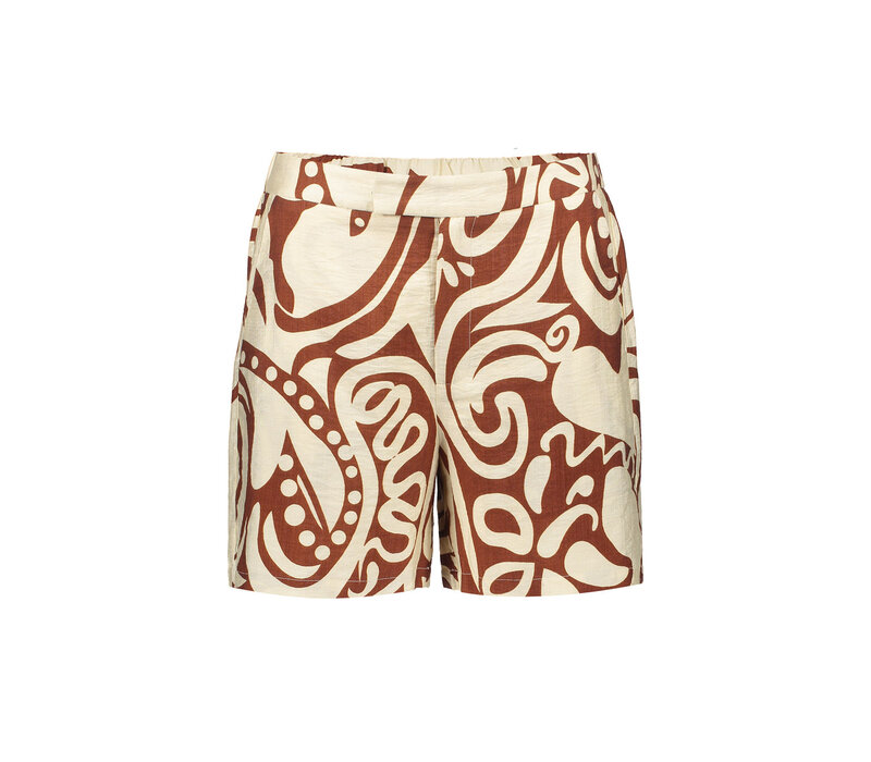 Geisha Short Bi-Color Ecru Tabacco