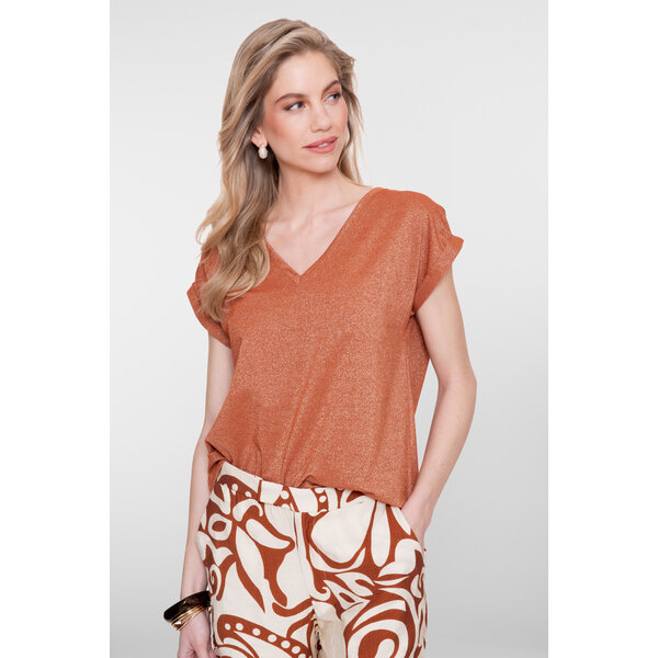 Geisha T-Shirt Lurex V-Neck 