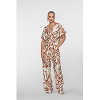 Geisha Pant Bi-Color Ecru Tabacco