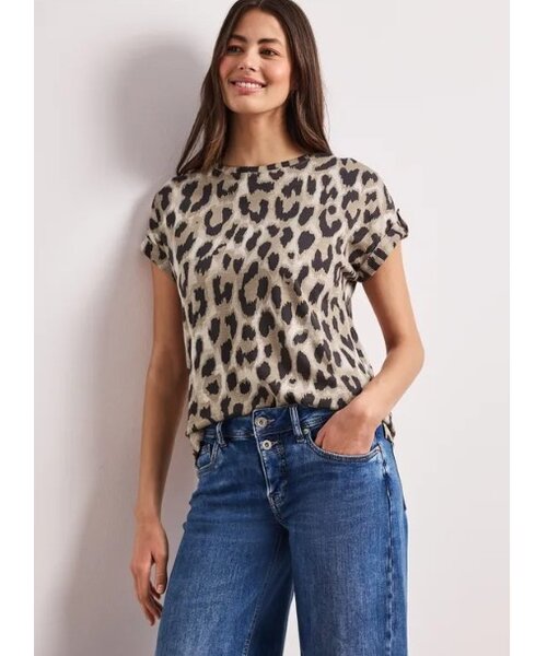 StreetOne Street One Printed Basic Shirt with Decobuttons