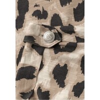 Street One Printed Basic Shirt with Decobuttons Timeless Beige