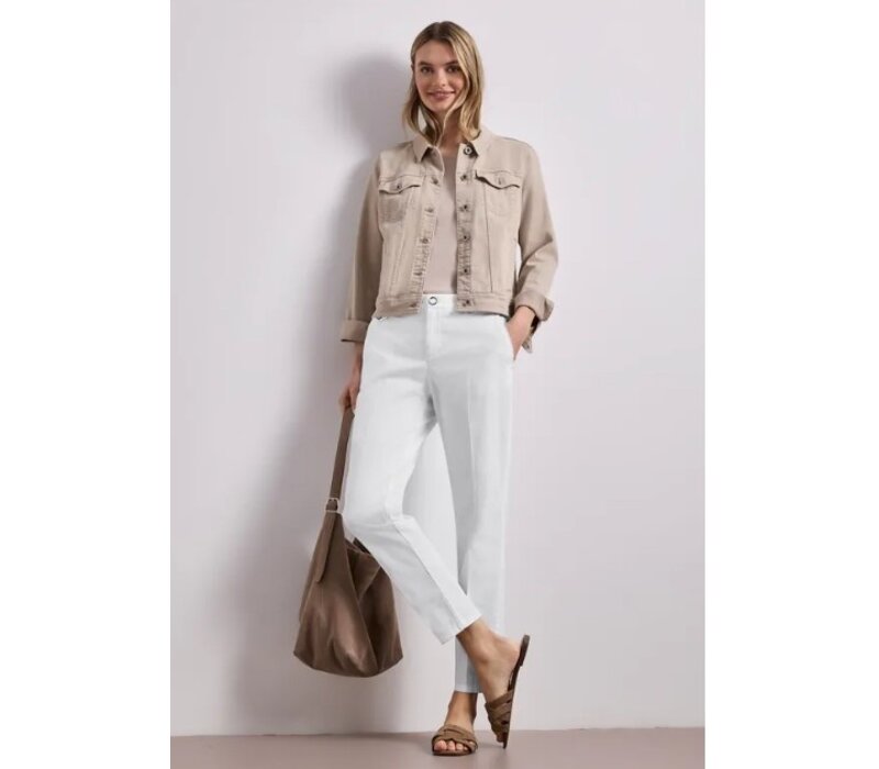 Street One Chino Peach Twill Off White