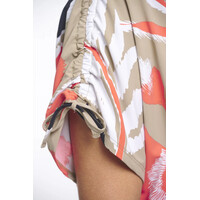 Zoso Printed Travel Blouse Sage Coral