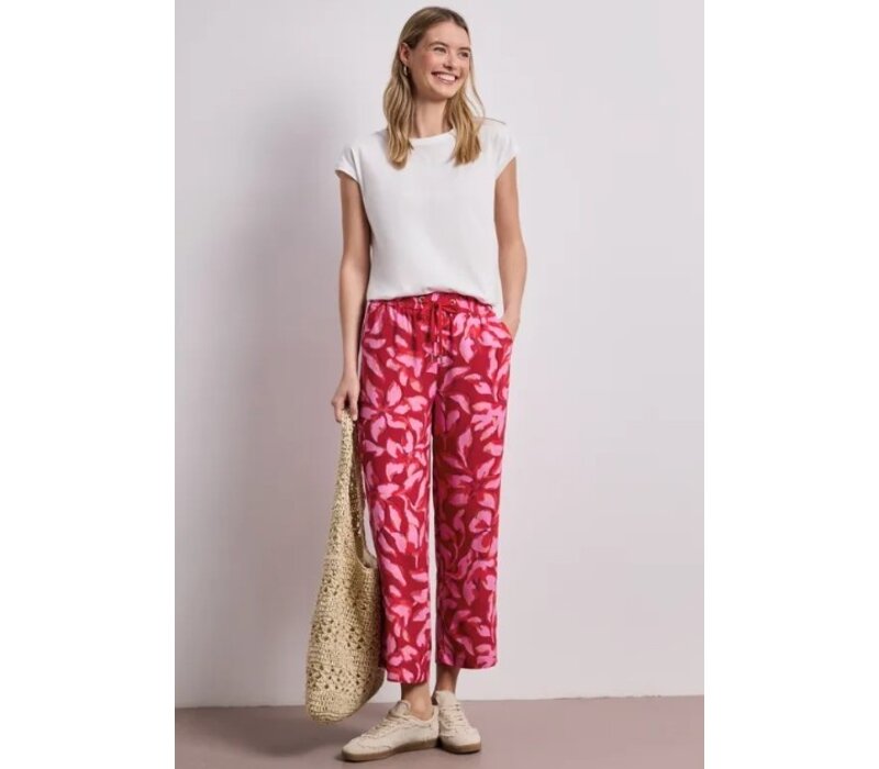 Street One Emee Wide Leg High Waist Salsa Red