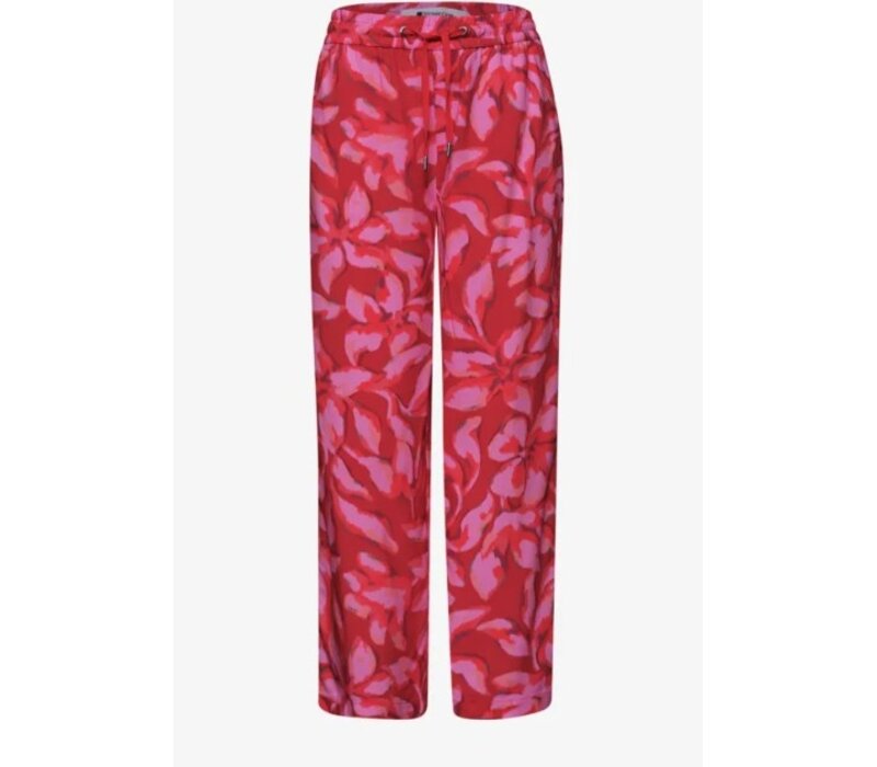 Street One Emee Wide Leg High Waist Salsa Red