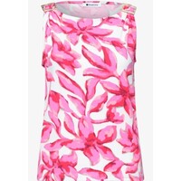 Street One Printed Jersey Top with Shoulder Detail Off White