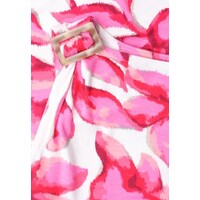 Street One Printed Jersey Top with Shoulder Detail Off White