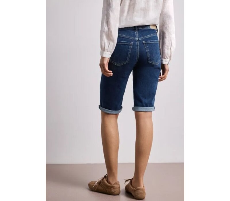 Street One Jane Bermuda Mid Waist Dark Blue Authentic Wash