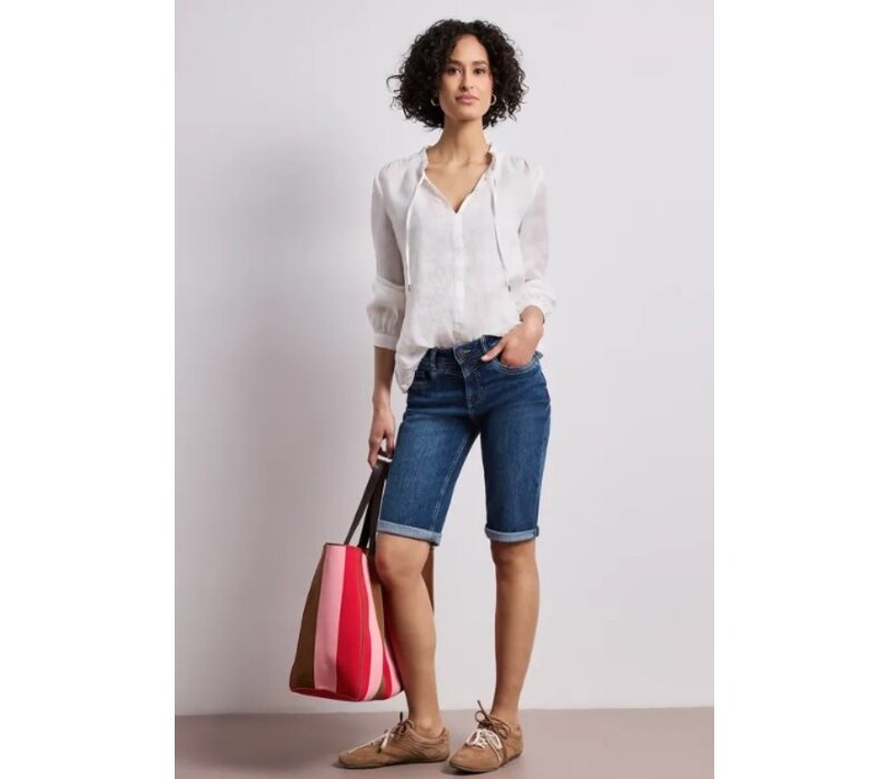 Street One Jane Bermuda Mid Waist Dark Blue Authentic Wash