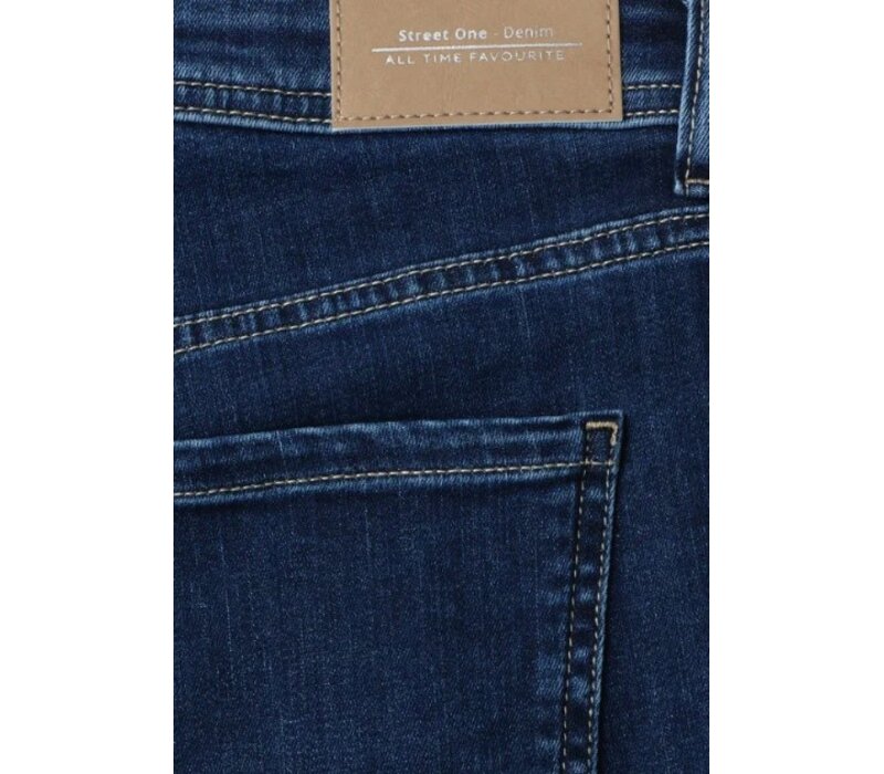 Street One Jane Bermuda Mid Waist Dark Blue Authentic Wash