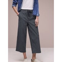 Street One Emee Stripe Crash Wide Leg High Waist Deep Blue