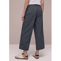 Street One Emee Stripe Crash Wide Leg HW Deep Blue