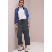 Street One Emee Stripe Crash Wide Leg High Waist Deep Blue