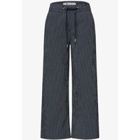 Street One Emee Stripe Crash Wide Leg High Waist Deep Blue