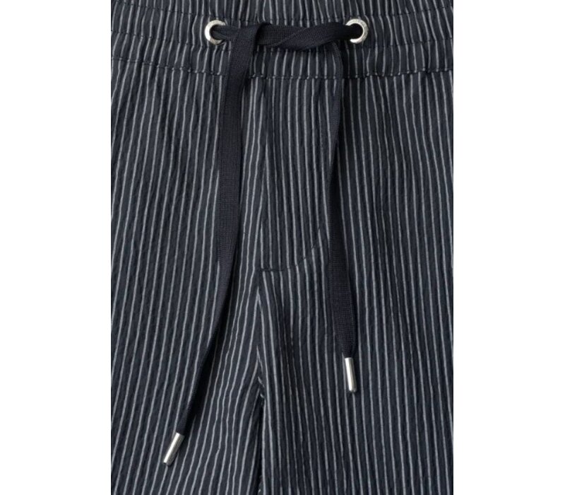 Street One Emee Stripe Crash Wide Leg High Waist Deep Blue