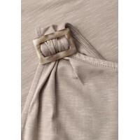 Street One Slub Jersey Top with Shoulder Detail Clay Sand