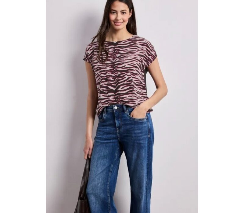 Street One Printed Mat Mix Shirt Minimal Rose