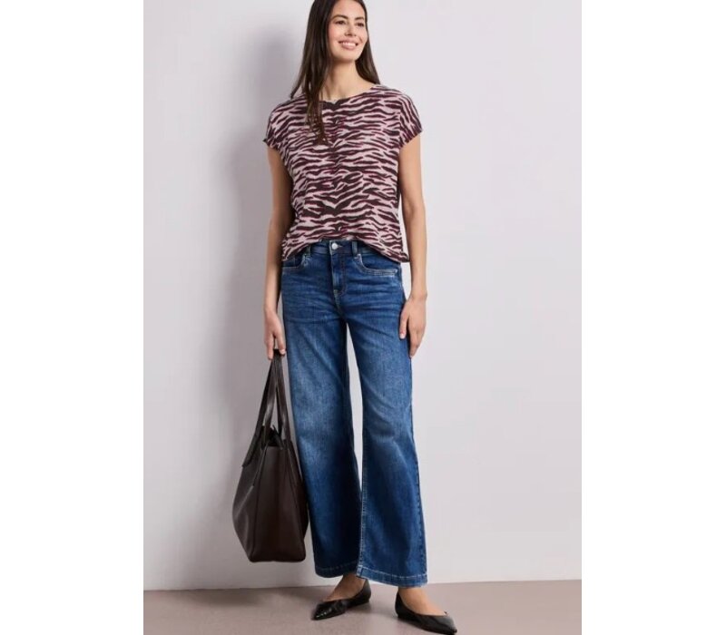 Street One Printed Mat Mix Shirt Minimal Rose