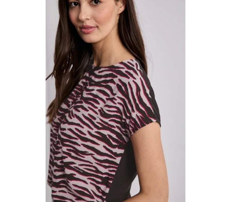 Street One Printed Mat Mix Shirt Minimal Rose