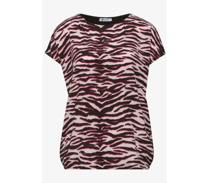 Street One Printed Mat Mix Shirt Minimal Rose