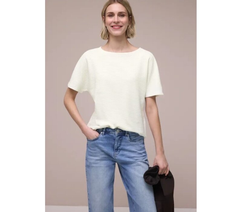 Street One Structure Shirt Off White