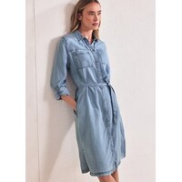 Street One Washed Shirt Dress Light Blue Soft Wash