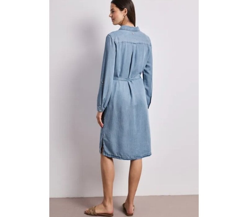 Street One Washed Shirt Dress Light Blue Soft Wash