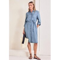 Street One Washed Shirt Dress Light Blue Soft Wash