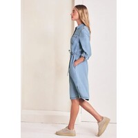 Street One Washed Shirt Dress Light Blue Soft Wash