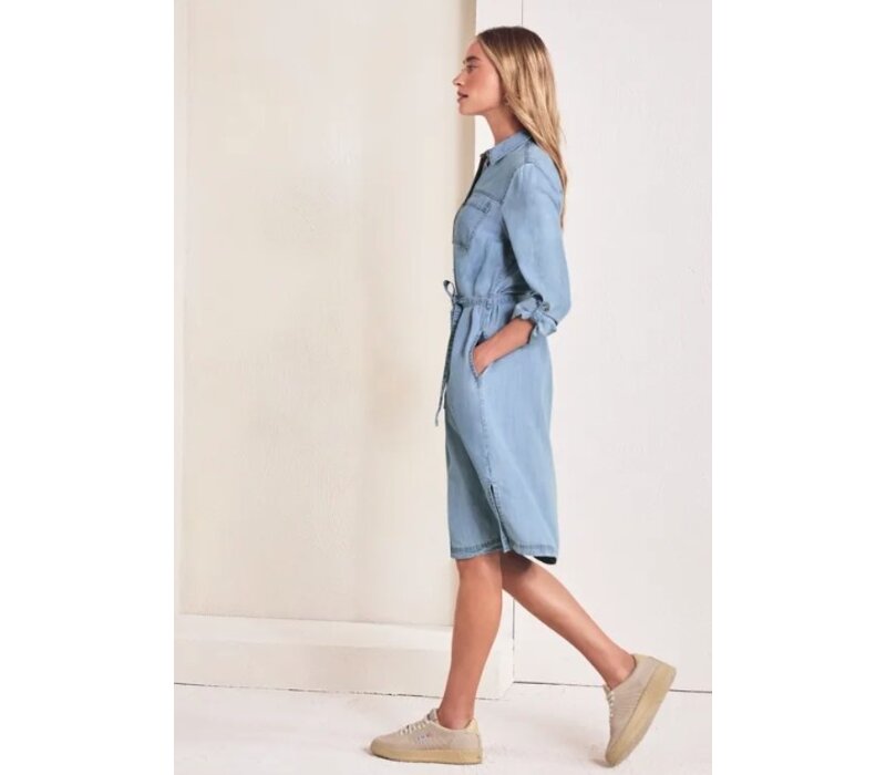 Street One Washed Shirt Dress Light Blue Soft Wash