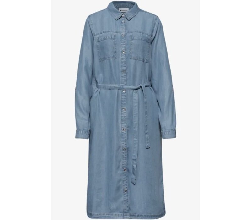 Street One Washed Shirt Dress Light Blue Soft Wash