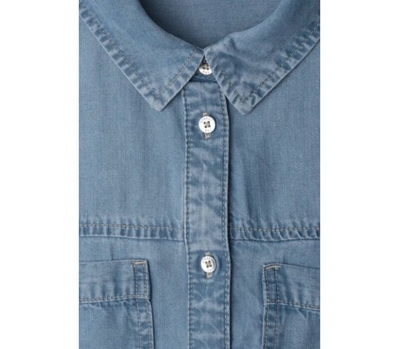 Street One Washed Shirt Dress Light Blue Soft Wash