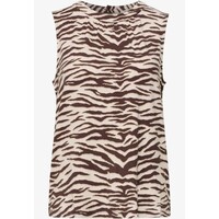 Street One Printed Jersey Top Espresso Brown