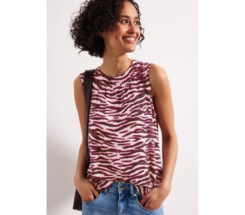 Street One Printed Jersey Top Minimal Rose