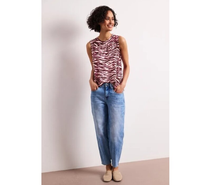 Street One Printed Jersey Top Minimal Rose