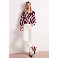 Street One Printed Mat Mix Shirt with Buttonpannel Clouded Blush
