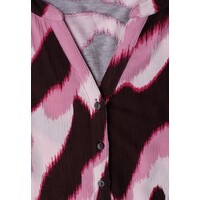 Street One Printed Mat Mix Shirt with Buttonpannel Clouded Blush