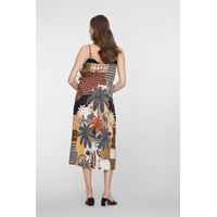 Geisha Dress Brown Sand Black