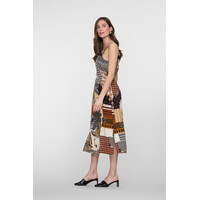 Geisha Dress Brown Sand Black