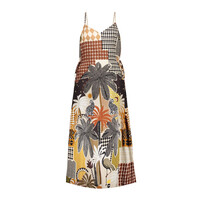 Geisha Dress Brown Sand Black