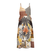 Geisha Dress Brown Sand Black