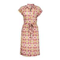 Geisha Dress Raspberry Light Green