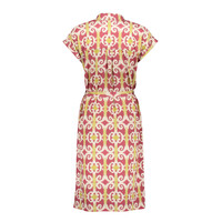 Geisha Dress Raspberry Light Green