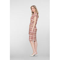 Geisha Dress Raspberry Light Green