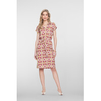 Geisha Dress Raspberry Light Green