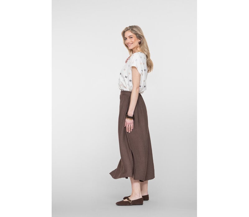Geisha Skirt Long Solid Brown