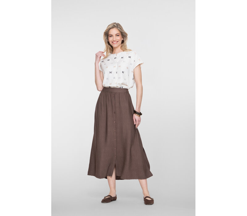 Geisha Skirt Long Solid Brown
