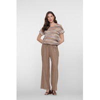 Geisha Top Aqua Camel Sand